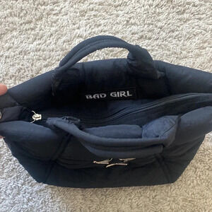 Custom puffy star with discreet bad girl patch purse